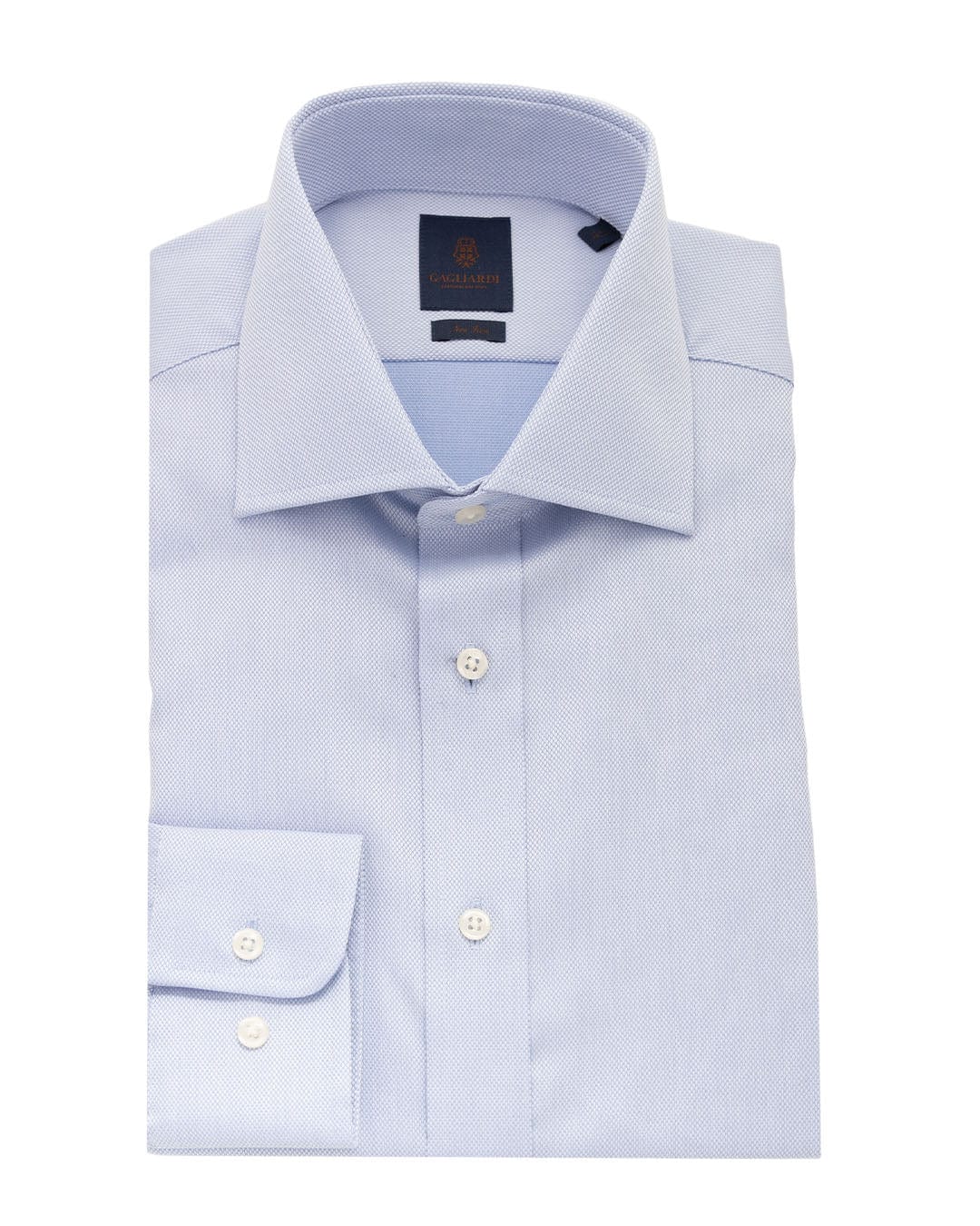 Gagliardi Shirts Gagliardi Sky And Diamond Weave Non-iron Shirt