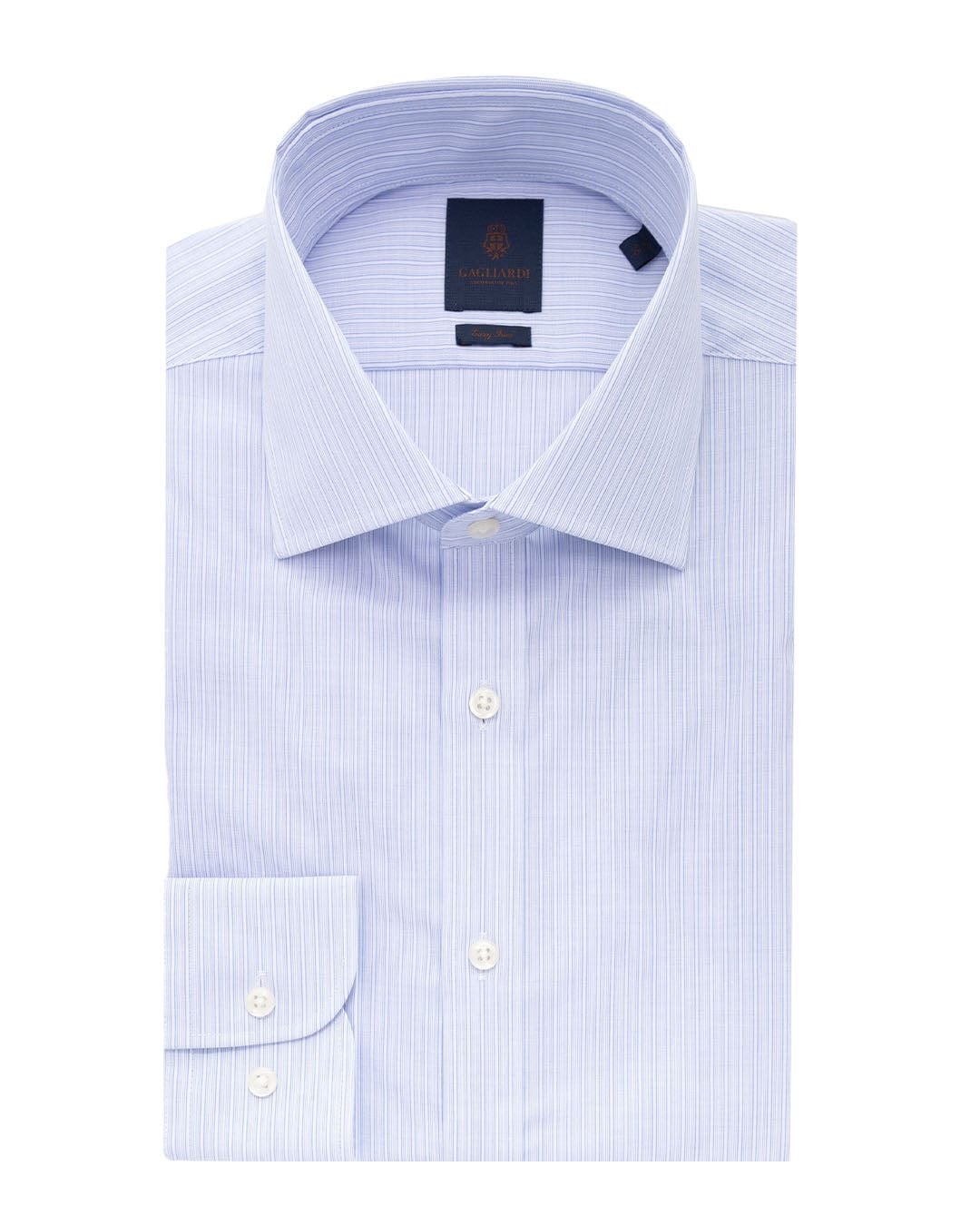 Gagliardi Shirts Gagliardi Sky Feather Stripe Easy-iron Shirt