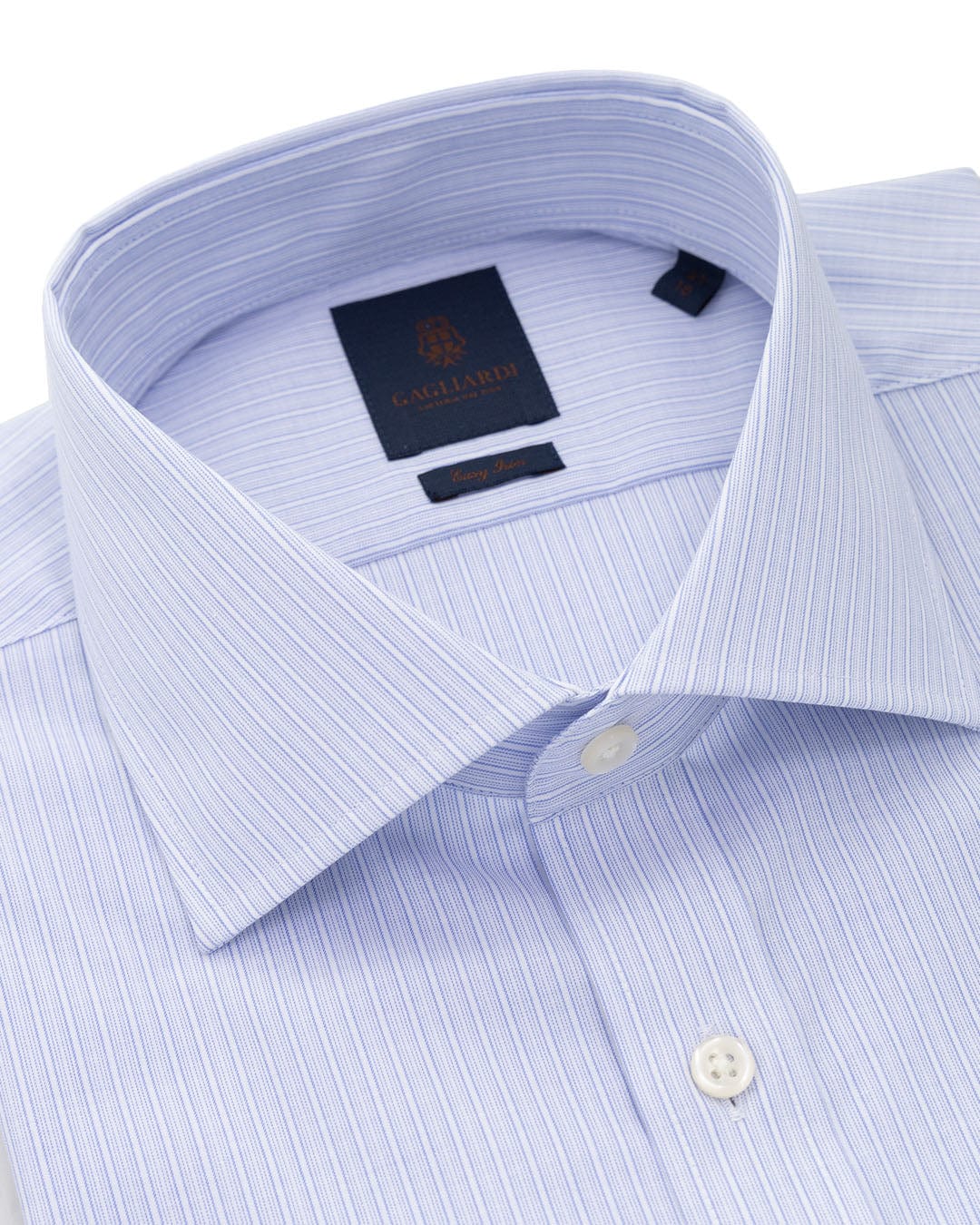 Gagliardi Shirts Gagliardi Sky Feather Stripe Easy-iron Shirt