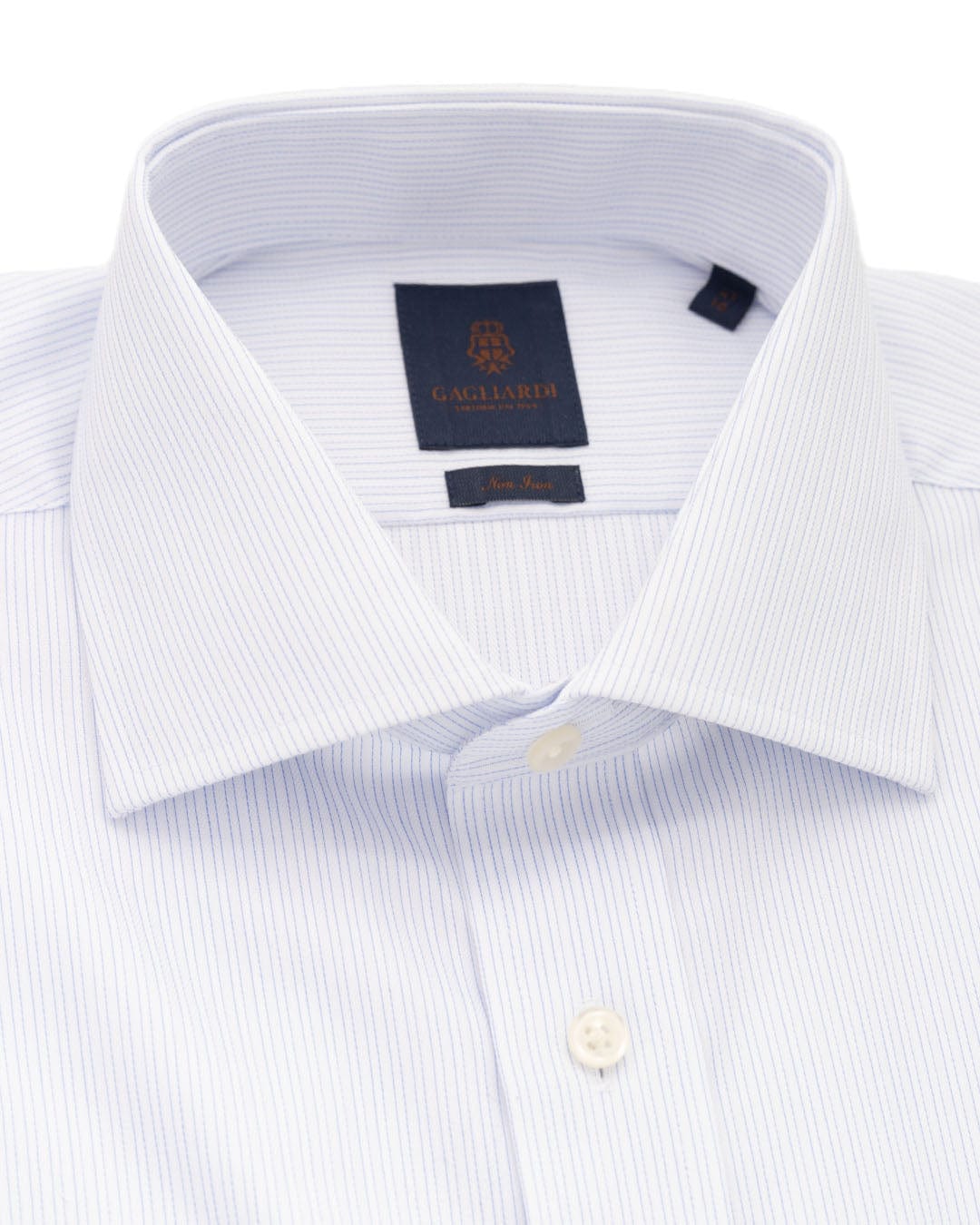 Gagliardi Shirts Gagliardi White Double Stripe Non-iron Shirt