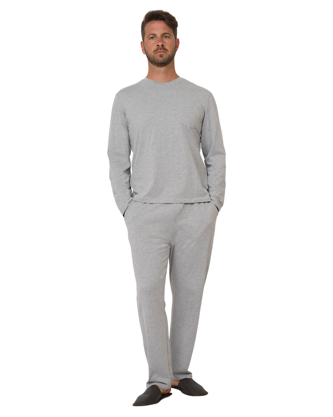 Gagliardi Sleepwear Gagliardi Grey 2-Piece Set Long Pyjamas