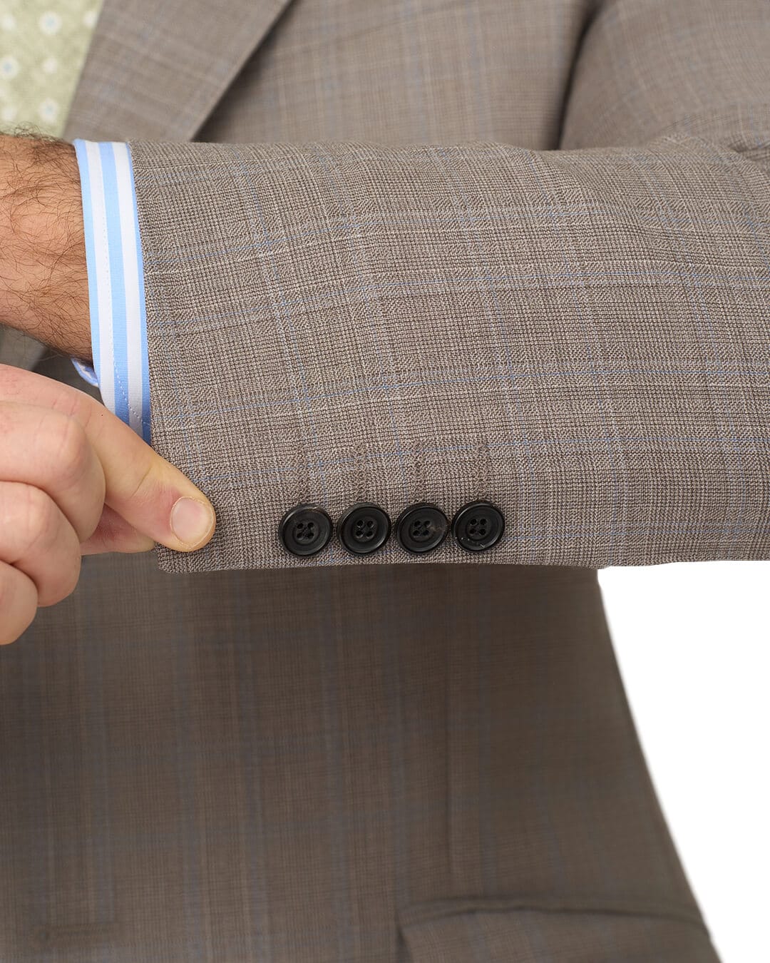 Gagliardi Suits Gagliardi Beige Suit Loro Piana Natural Stretch Check