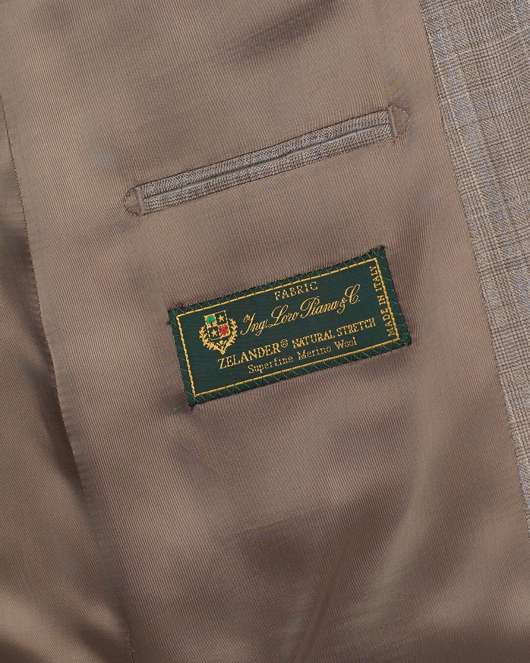 Gagliardi Suits Gagliardi Beige Suit Loro Piana Natural Stretch Check