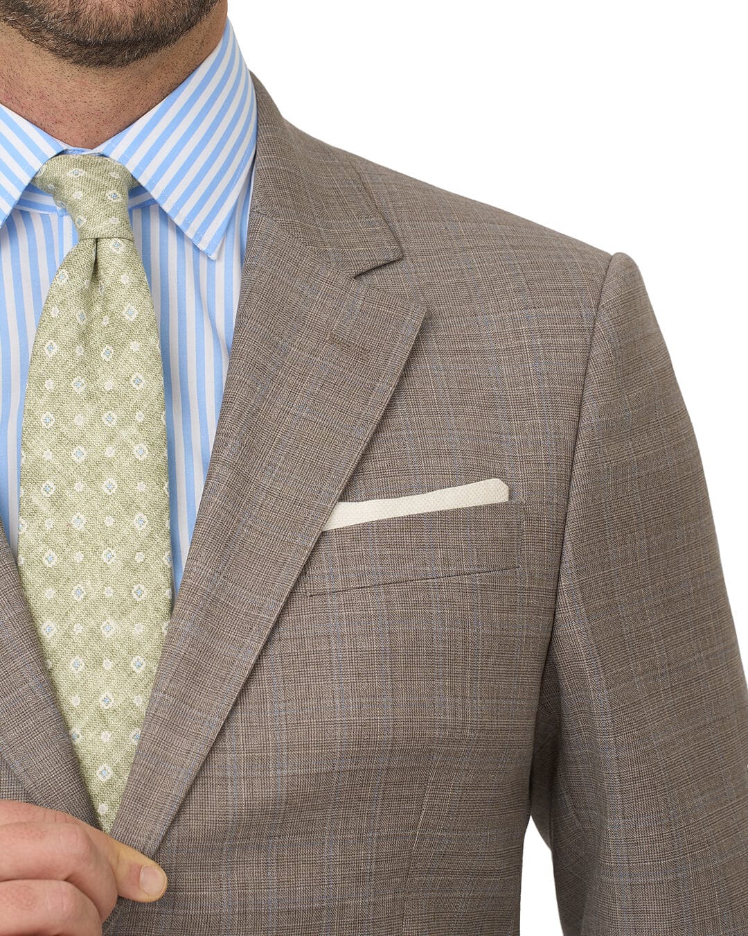 Gagliardi Suits Gagliardi Beige Suit Loro Piana Natural Stretch Check