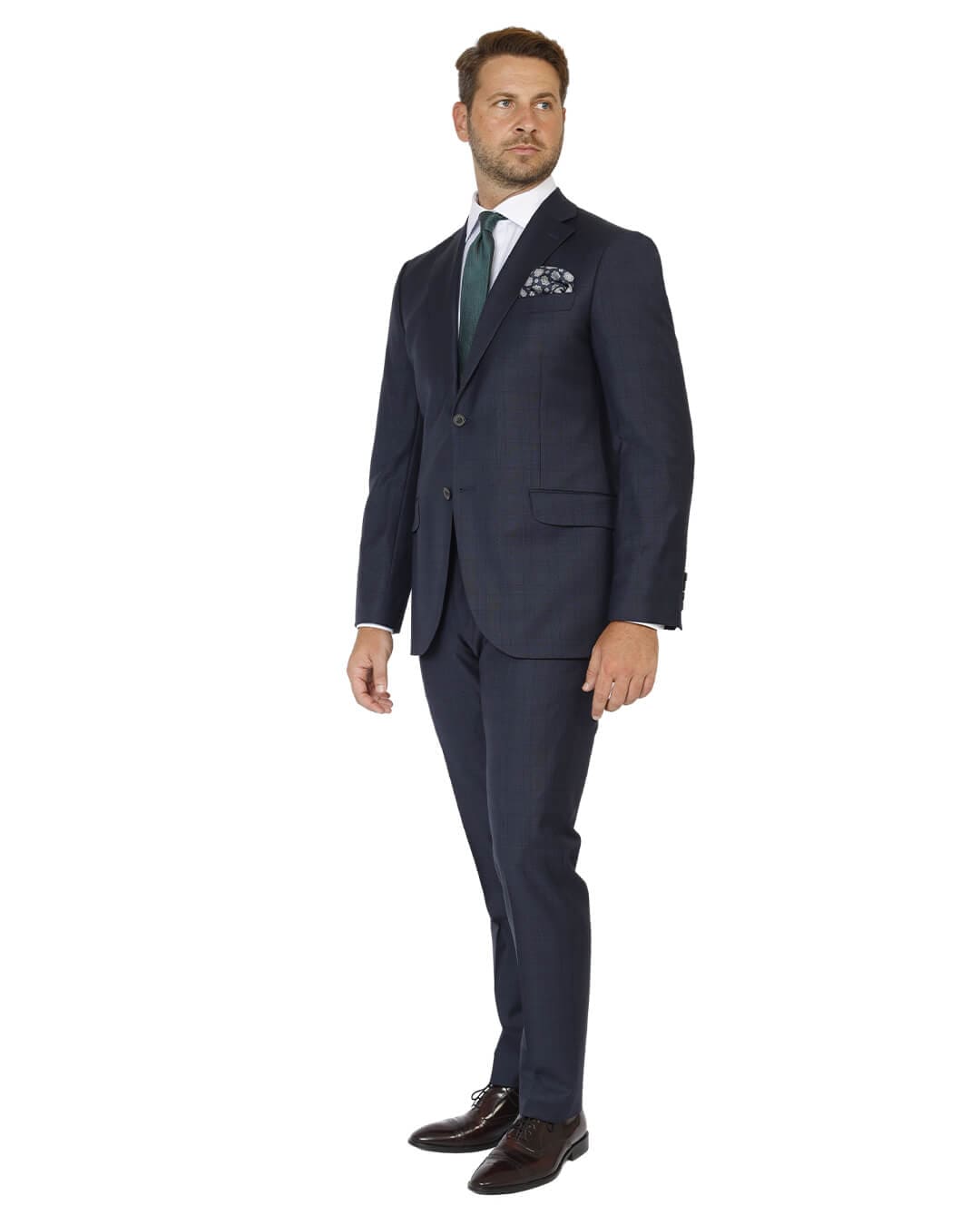 Gagliardi Suits Gagliardi Blue Stretch Sharkskin Check Suit