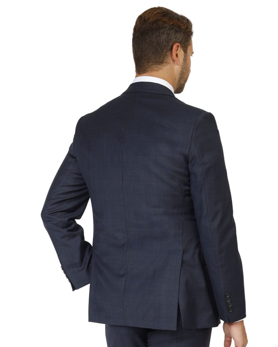 Gagliardi Suits Gagliardi Blue Stretch Sharkskin Check Suit