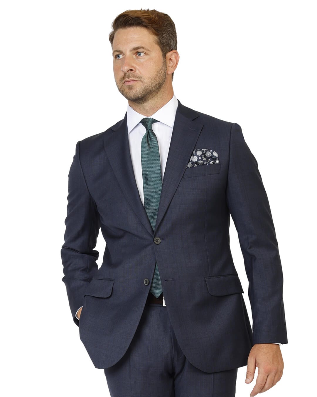 Gagliardi Suits Gagliardi Blue Stretch Sharkskin Check Suit