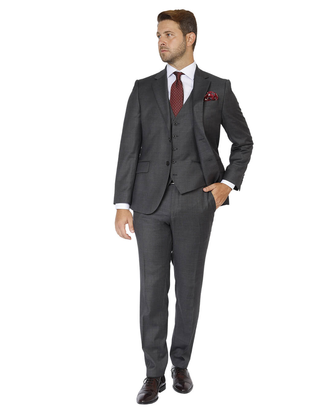 Gagliardi Suits Gagliardi Charcoal Dormeuil Sharkskin Suit