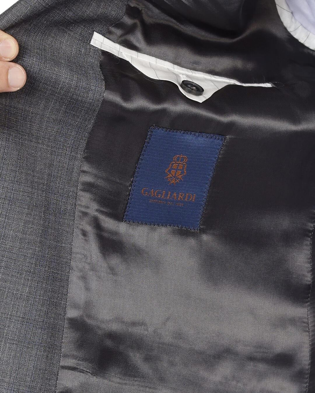 Gagliardi Suits Gagliardi Grey Stretch Sharkskin Check Suit