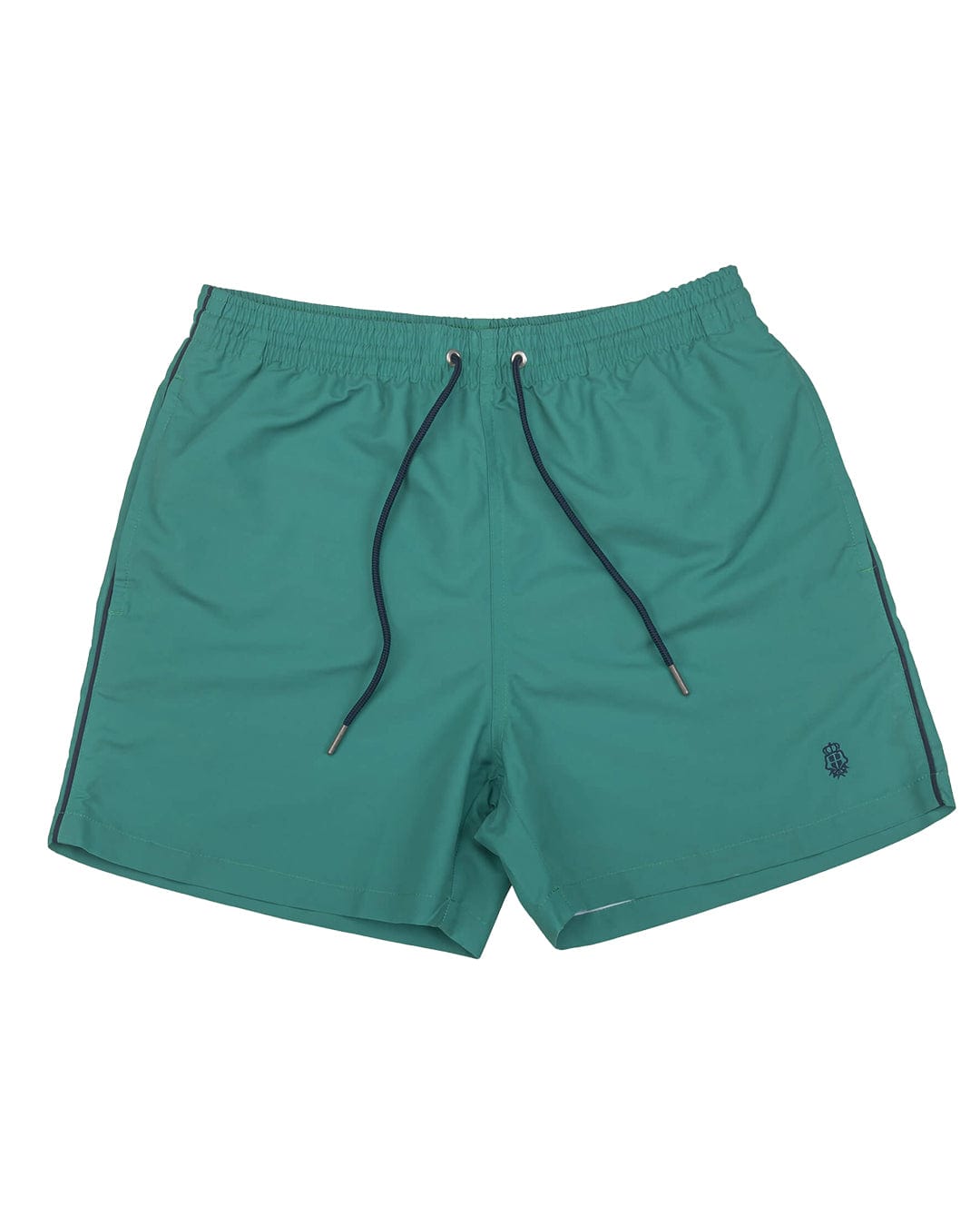 Green Piped Swim Shorts