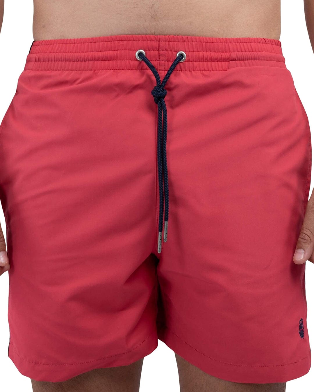 Red Piped Swim Shorts