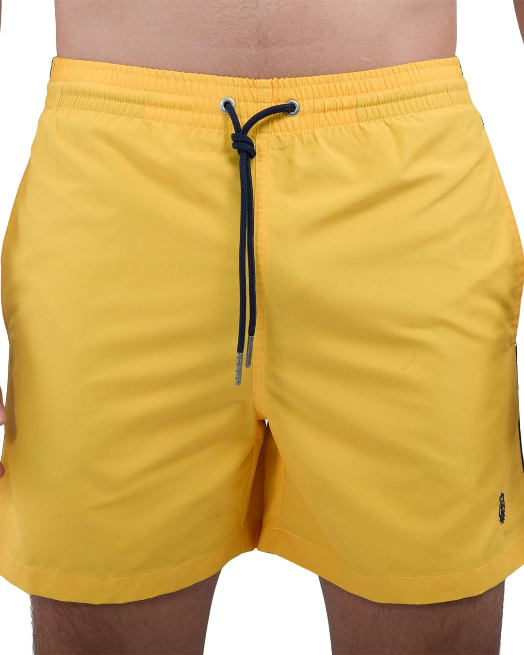 Yellow Piped Swim Shorts