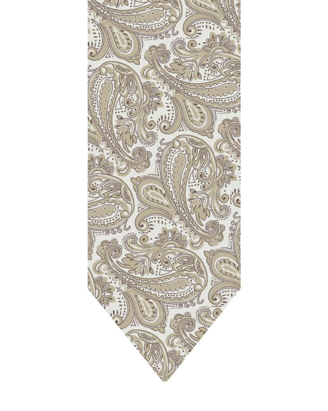 Gagliardi Ties One Size Gagliardi Beige Tie Italian Silk Tonal Paisley