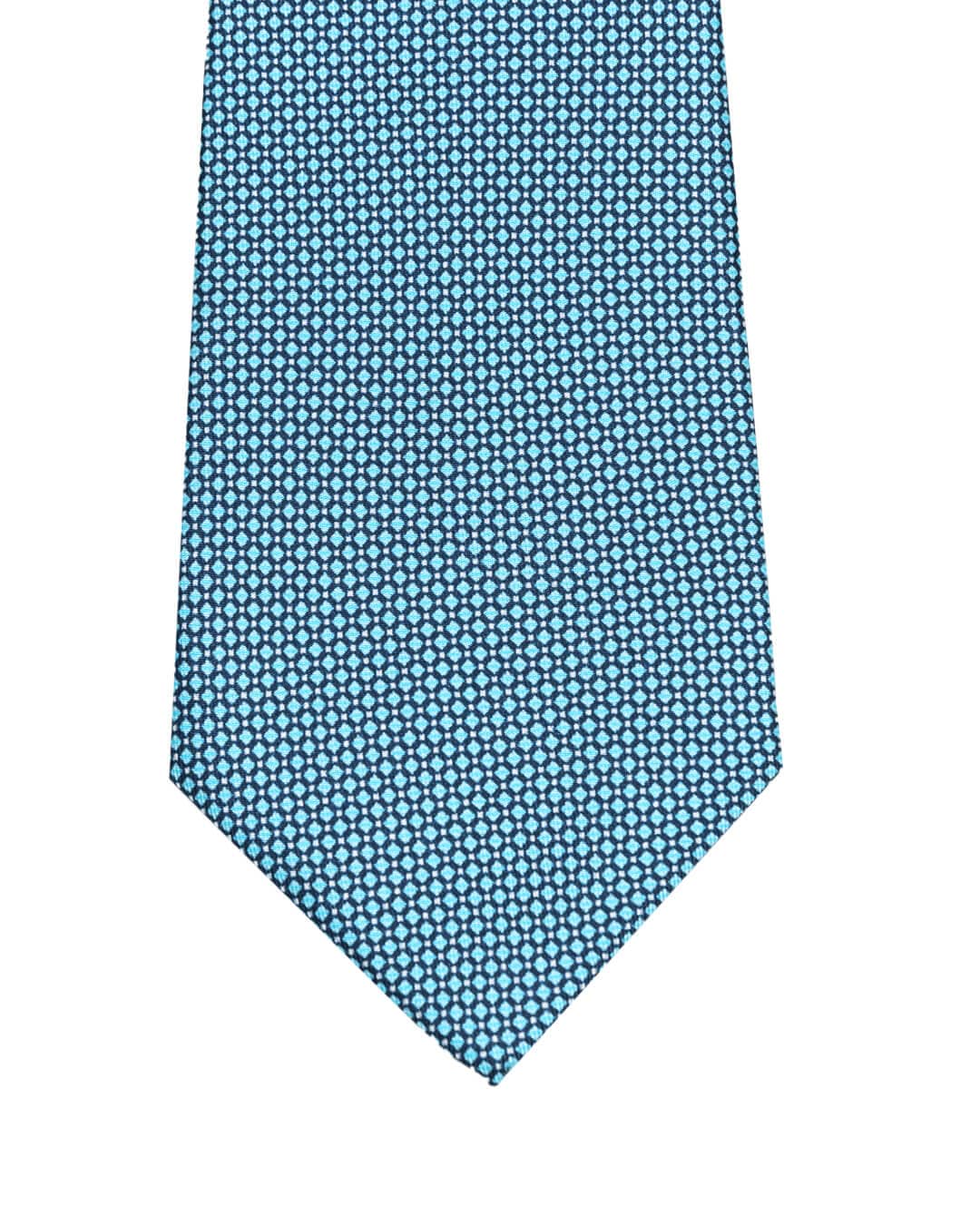 Gagliardi Ties One Size Gagliardi Blue Geometric Italian Silk Printed Tie