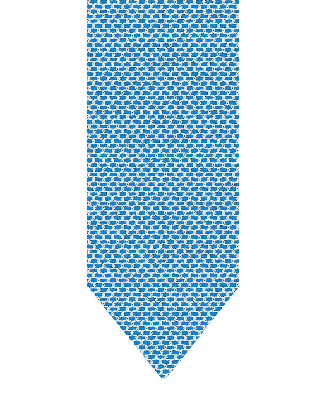 Gagliardi Ties One Size Gagliardi Blue Tie Italian Silk Printed Chain