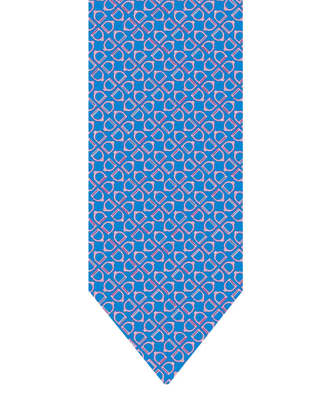 Gagliardi Ties One Size Gagliardi Blue Tie Italian Silk Printed Stirrup