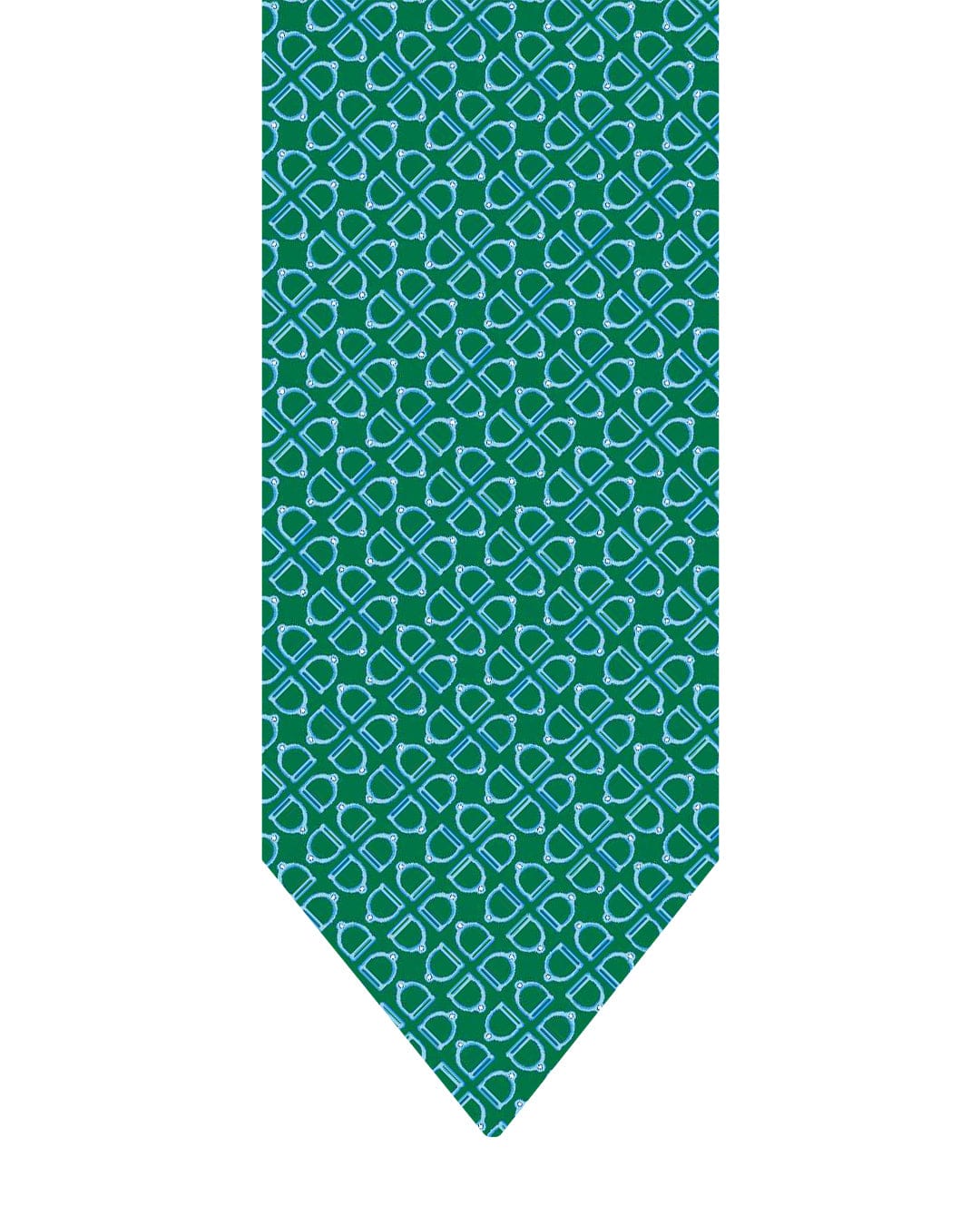 Gagliardi Ties One Size Gagliardi Green Tie Italian Silk Printed Stirrup