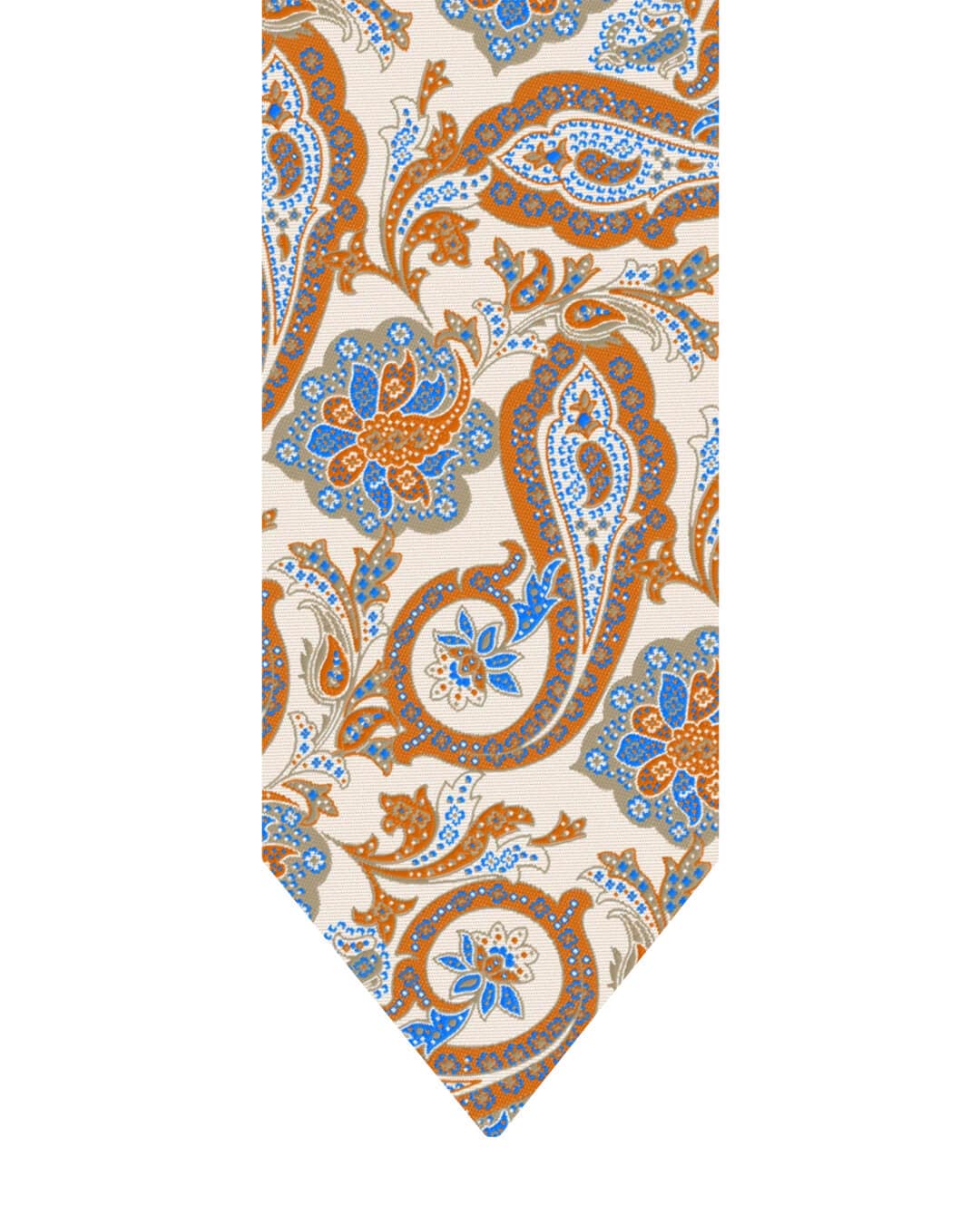 Gagliardi Ties One Size Gagliardi Orange Tie Italian Silk Paisley