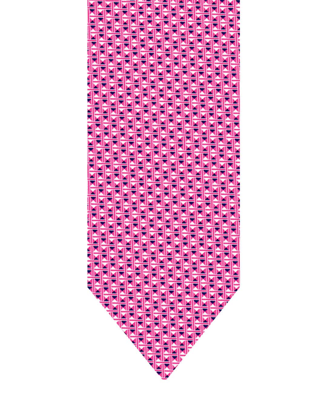 Gagliardi Ties One Size Gagliardi Pink Tie Italian Silk Geo