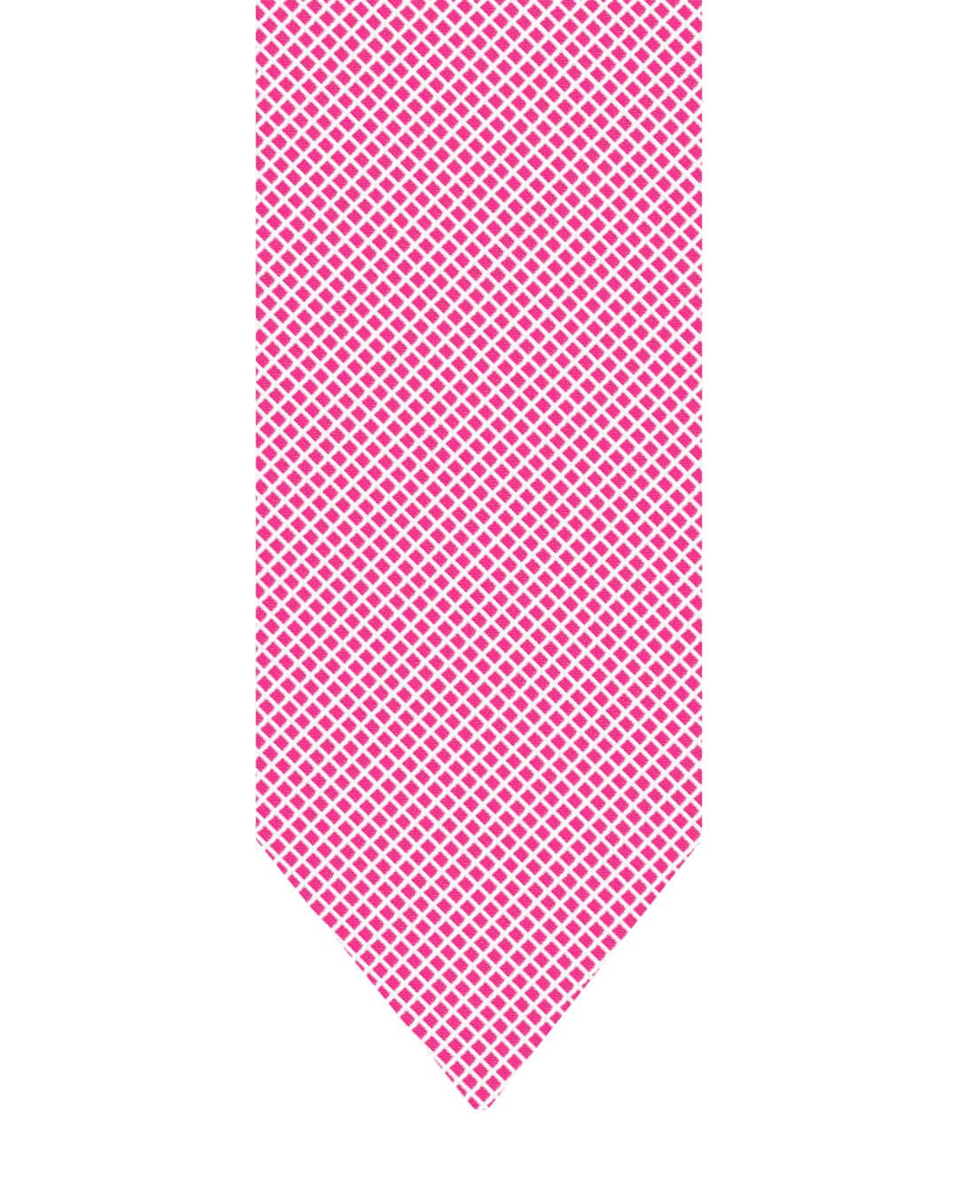 Gagliardi Ties One Size Gagliardi Pink Tie Italian Silk Grid