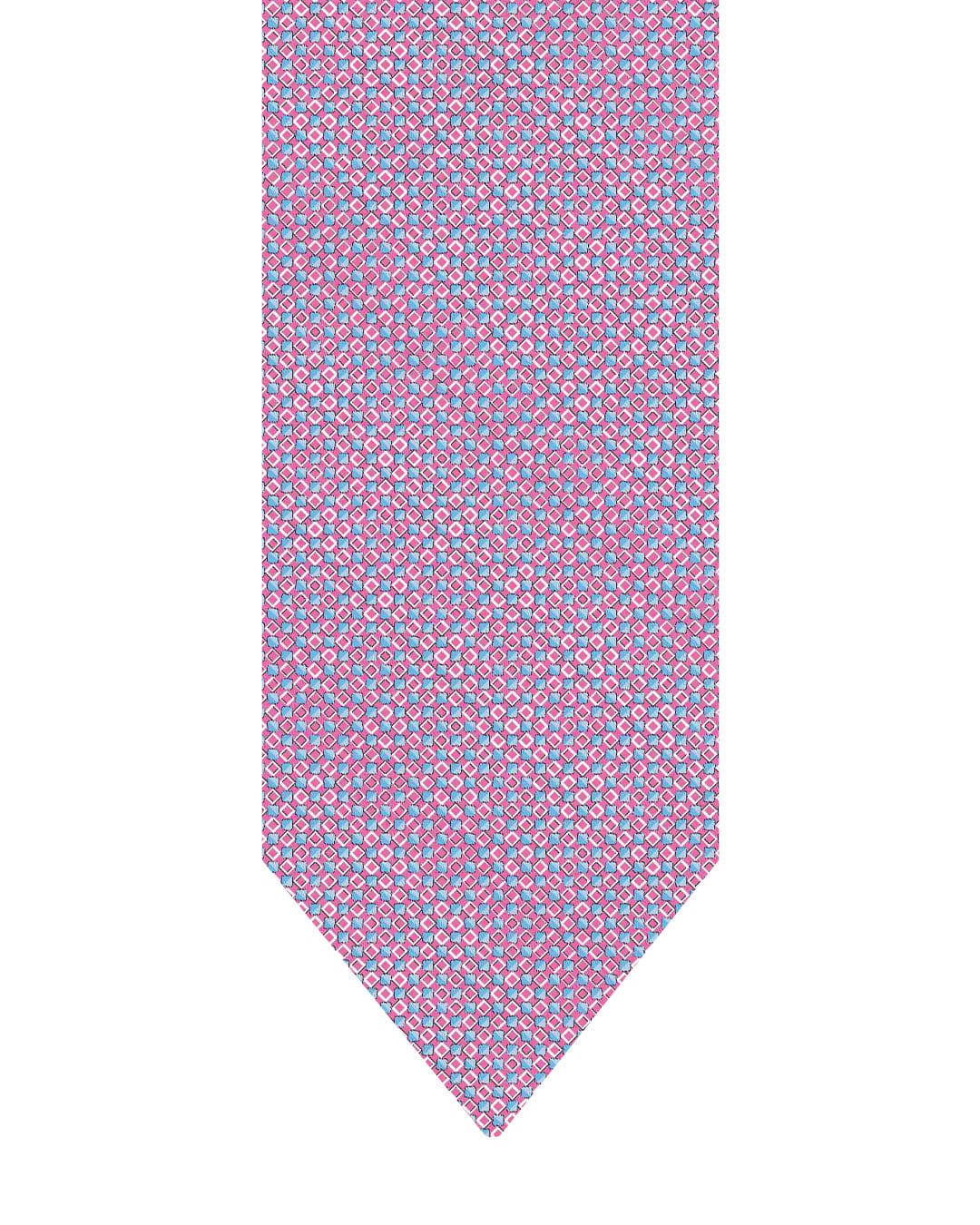 Gagliardi Ties One Size Gagliardi Pink Tie Italian Silk Printed Diamonds