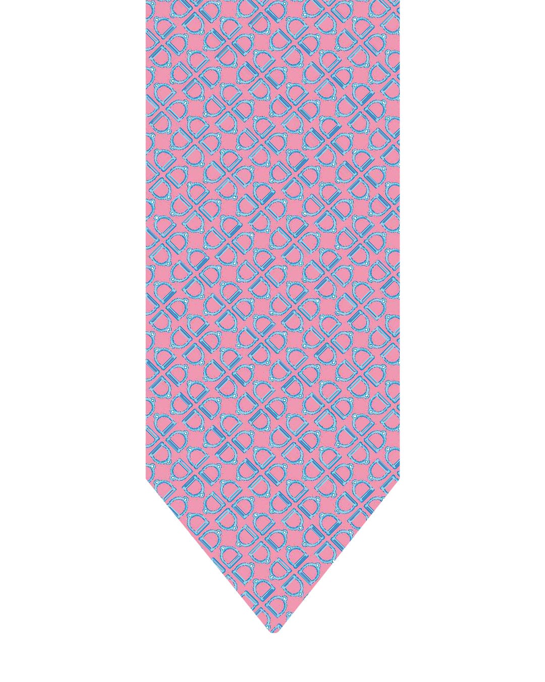 Gagliardi Ties One Size Gagliardi Pink Tie Italian Silk Printed Stirrup