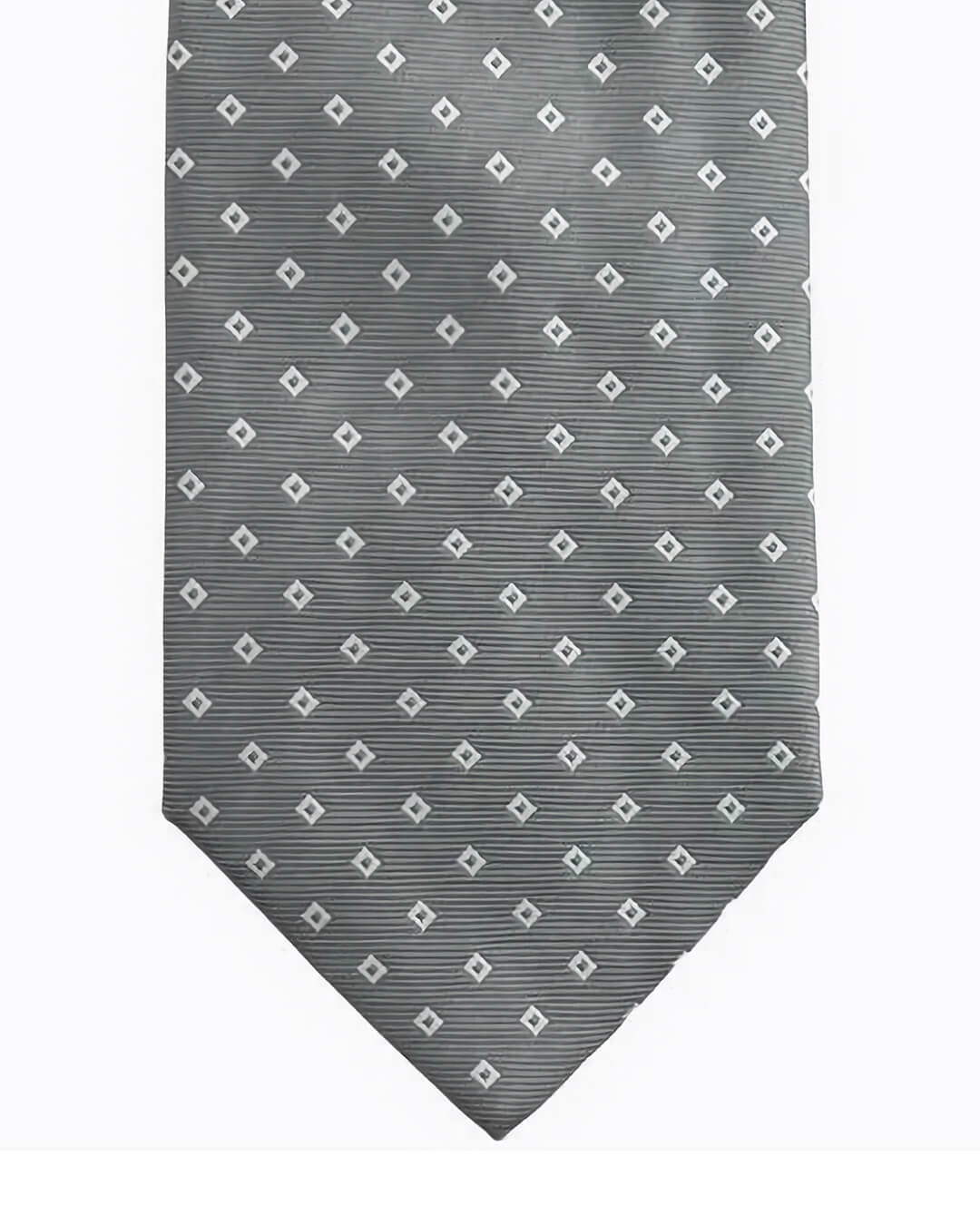 Gagliardi Ties One Size Gagliardi Silver Geometric Squares Italian Silk Tie