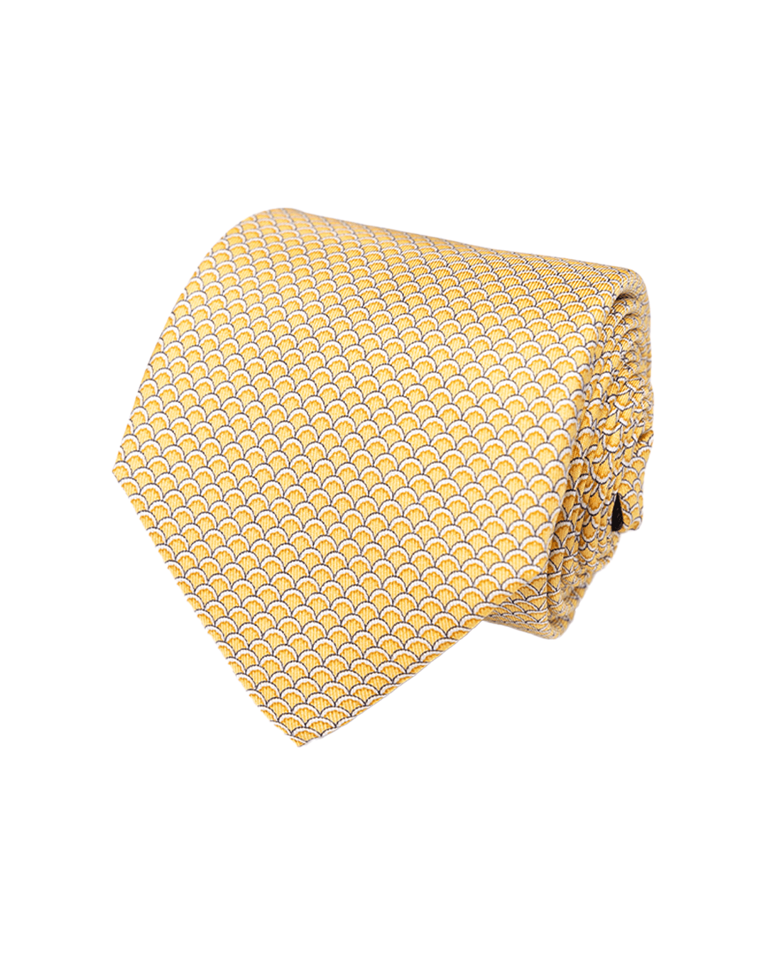 Gagliardi Ties One Size Gagliardi Yellow Sea Shell Italian Silk Printed Tie
