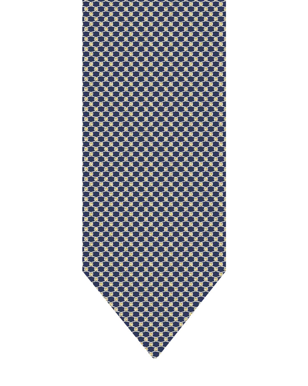 Gagliardi Ties One Size Gagliardi Yellow Tie Italian Silk Printed Mesh