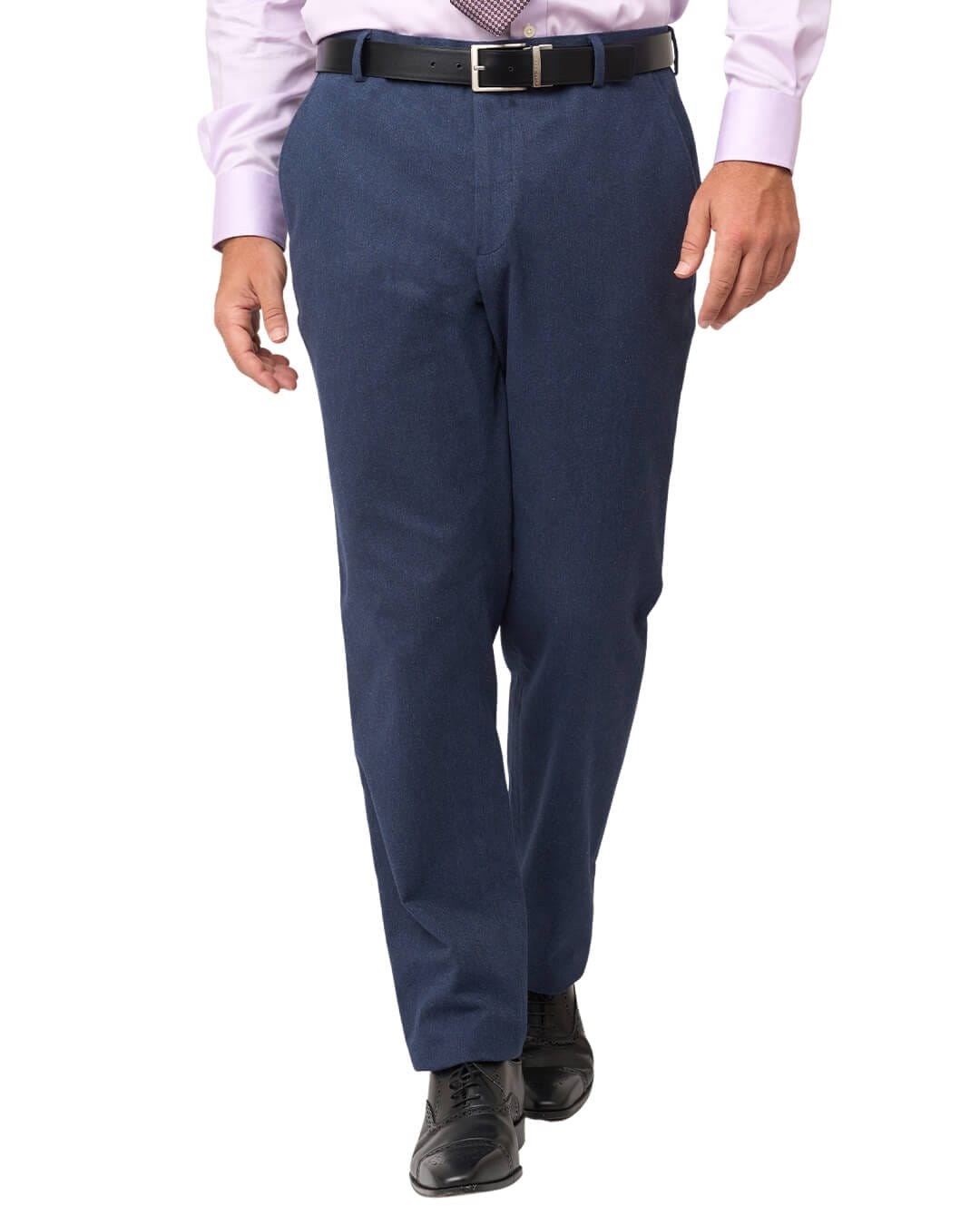 Gagliardi Trousers Gagliardi Blue Barleycorn Weave Stretch Cotton Trousers