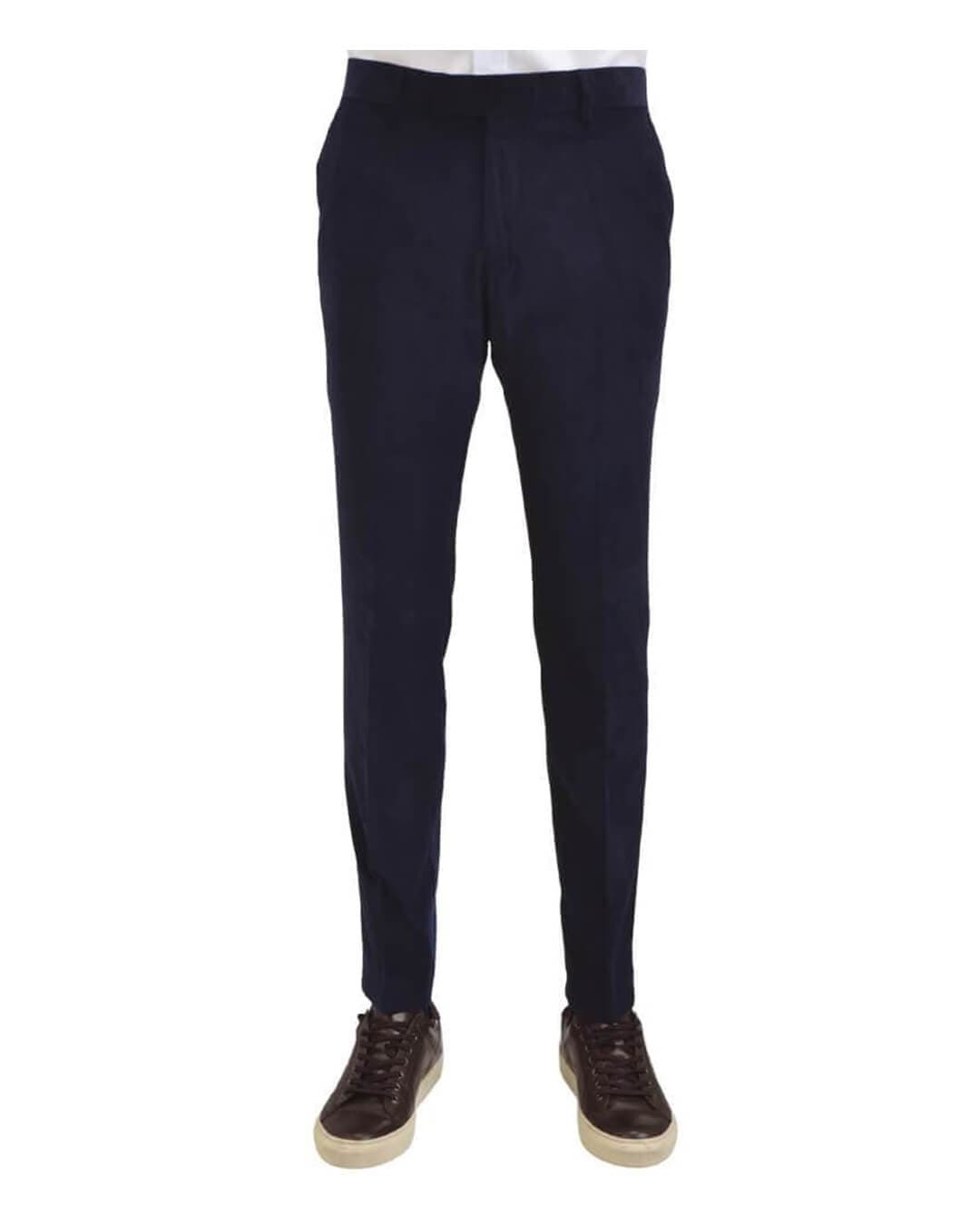 Navy Twill Cotton Trousers
