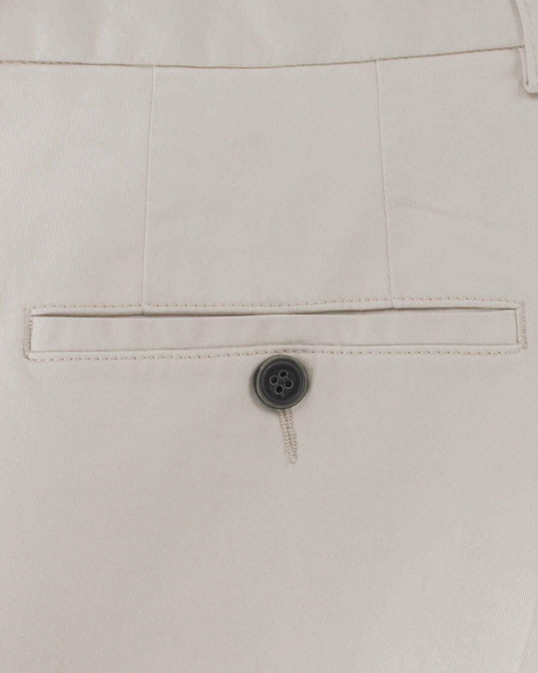 Washed White Cotton Twill Chino Trousers