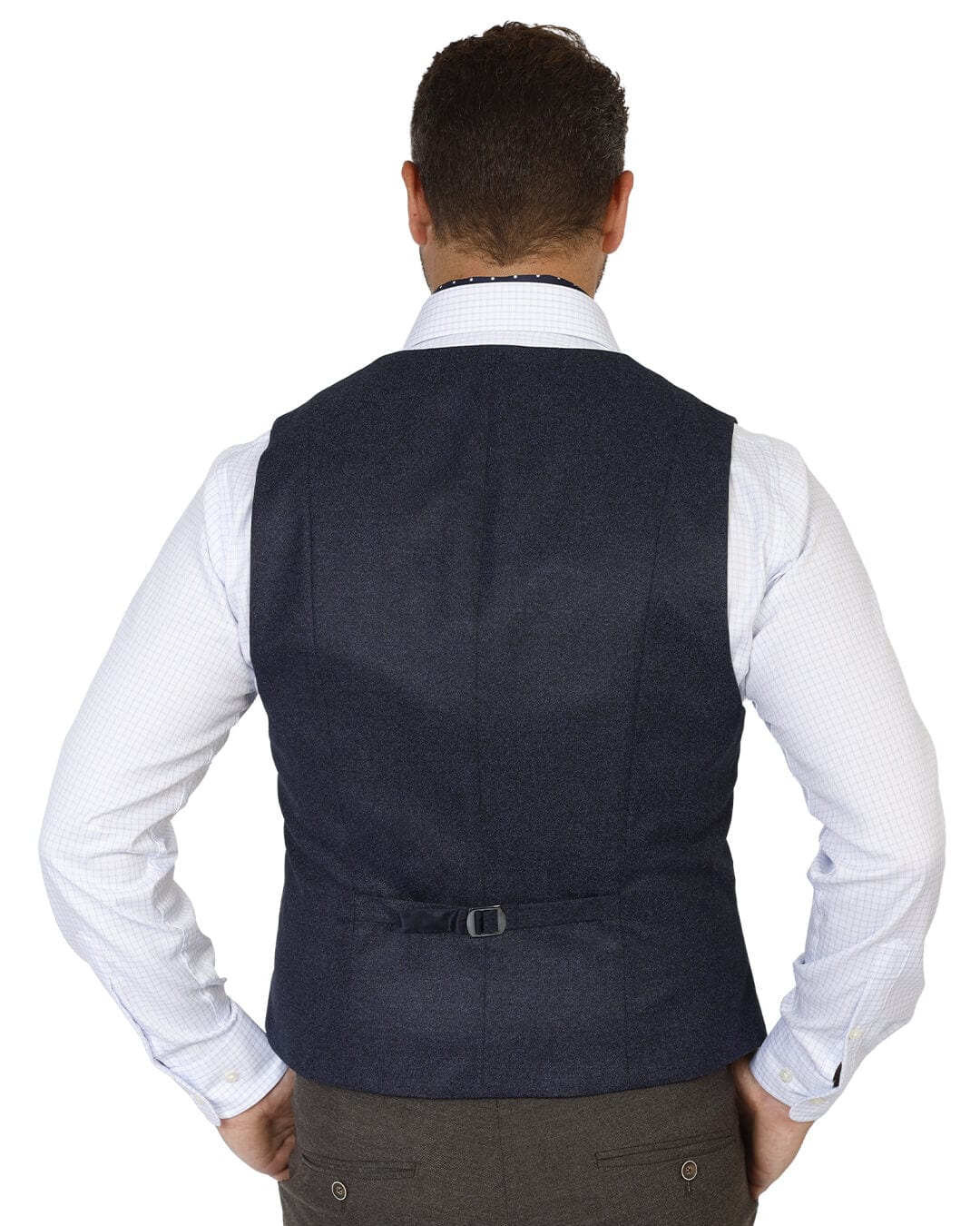 Gagliardi Waistcoats Gagliardi Blue Vitale Barberis Canonico Mouline Flannel Waistcoat