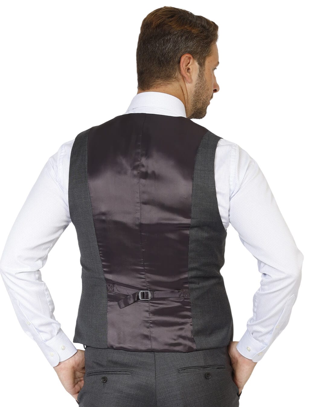 Gagliardi Waistcoats Gagliardi Charcoal Dormeuil Sharkskin Waistcoat