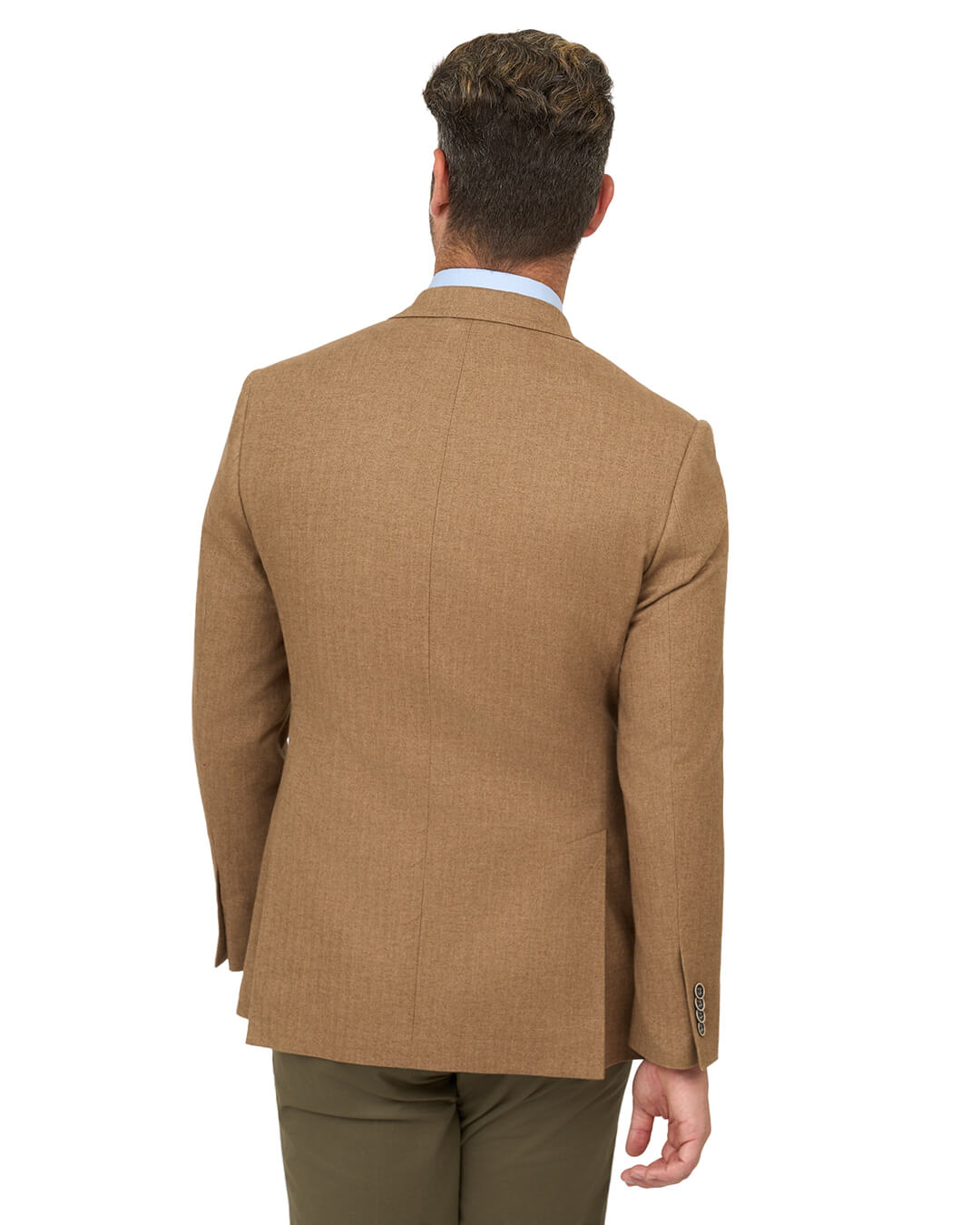 Gagliardi Camel Jacket Herringbone Cotton Stretch