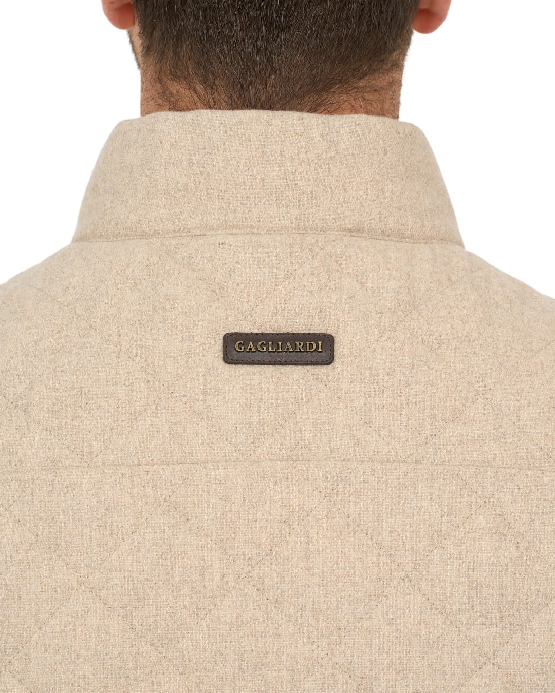 Gagliardi Stone Gilet Wool Blend Diamond Quilted