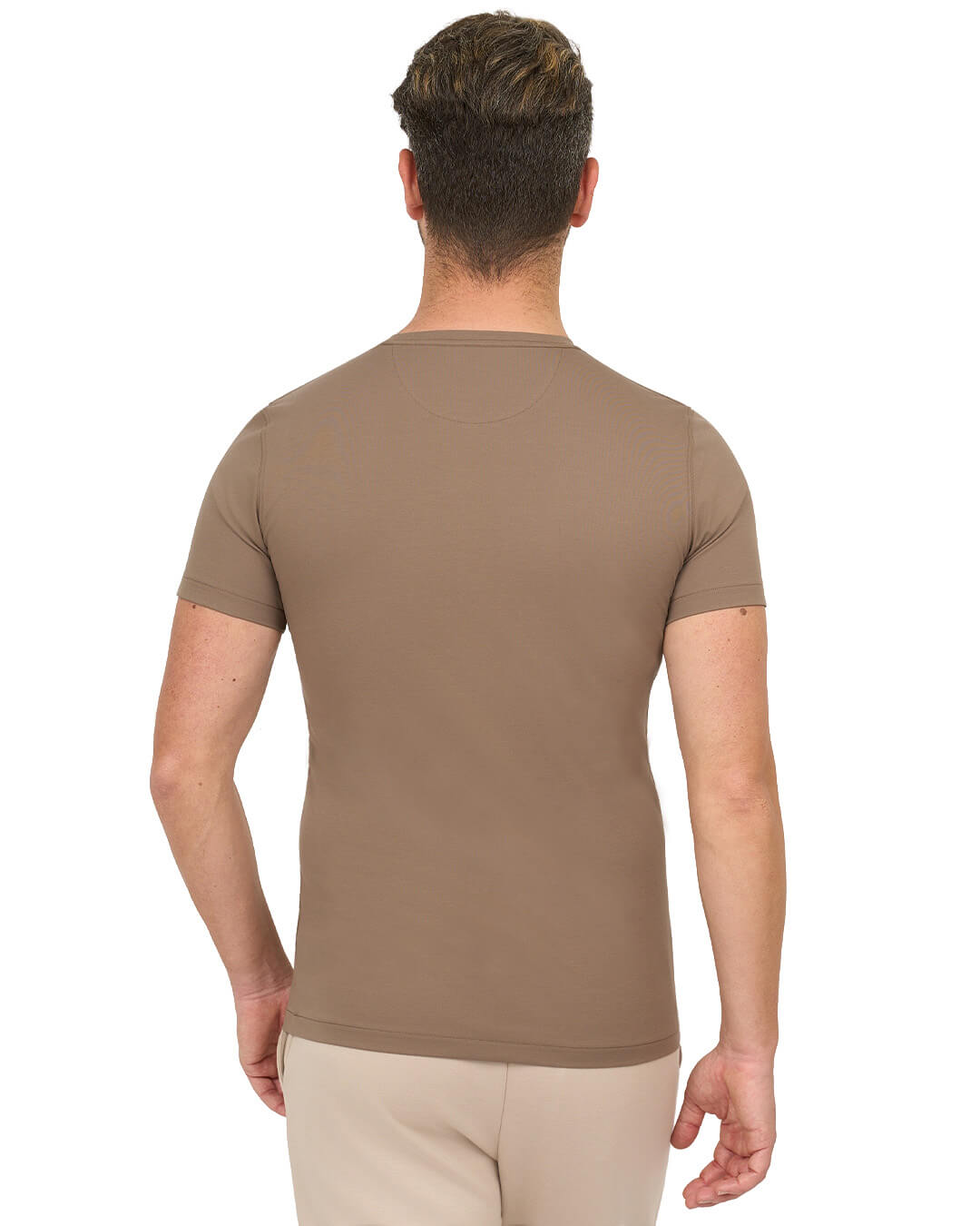 Gagliardi Taupe T Shirt Luxury Interlock