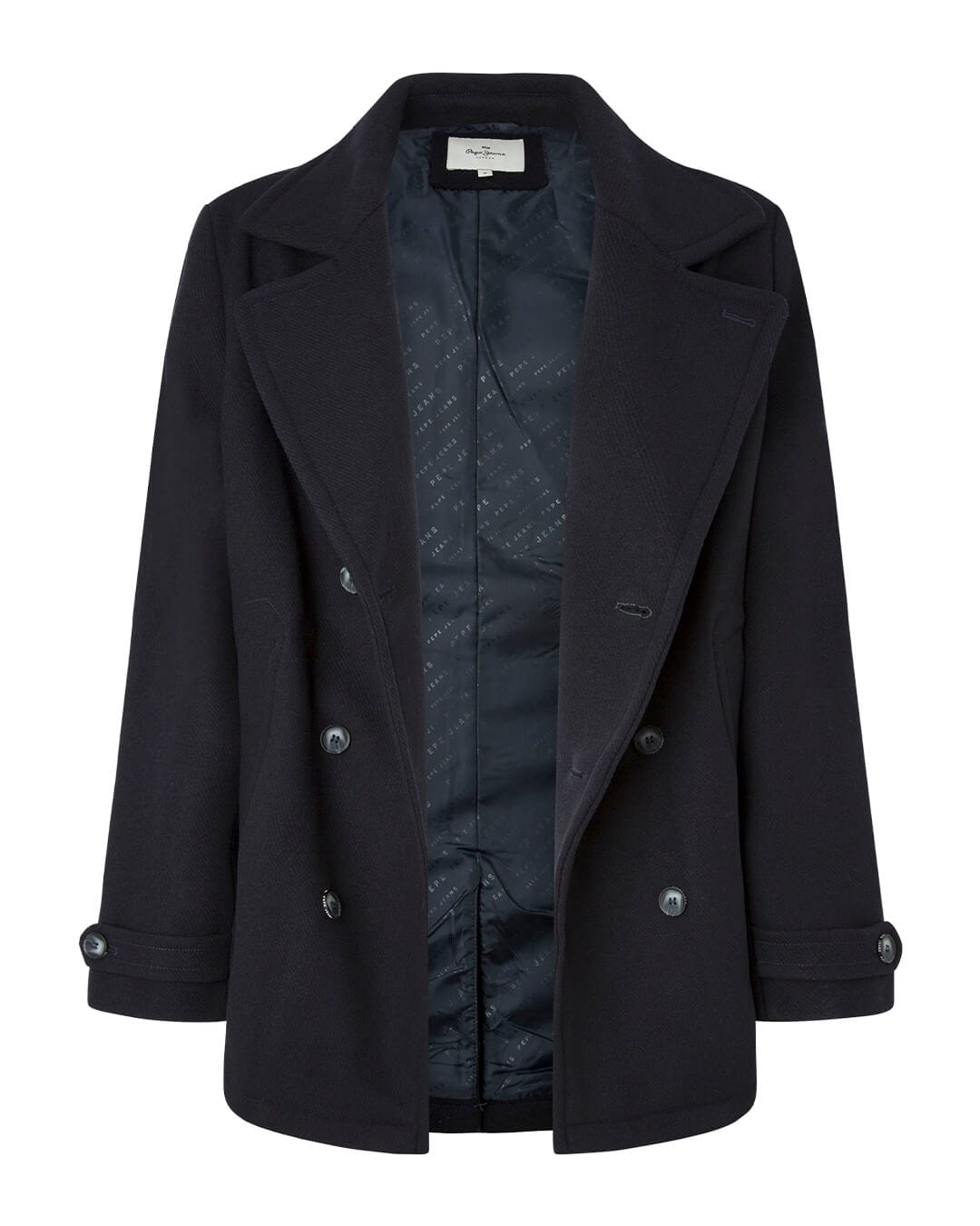 Pepe Jeans Coats Pepe Jeans Navy Double Breasted Coat