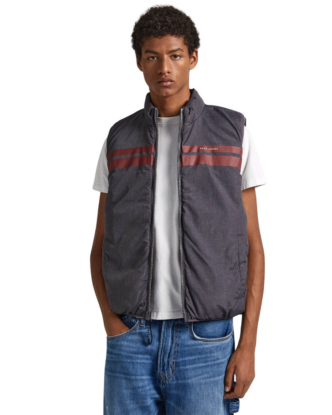 Pepe Jeans Gilets Pepe Jeans Grey Boswell Gillet