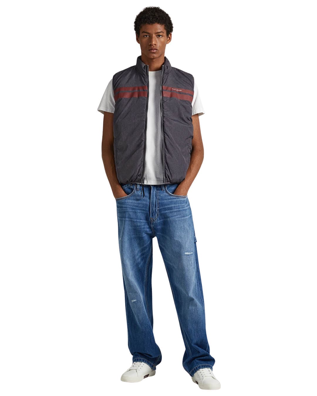 Pepe Jeans Gilets Pepe Jeans Grey Boswell Gillet