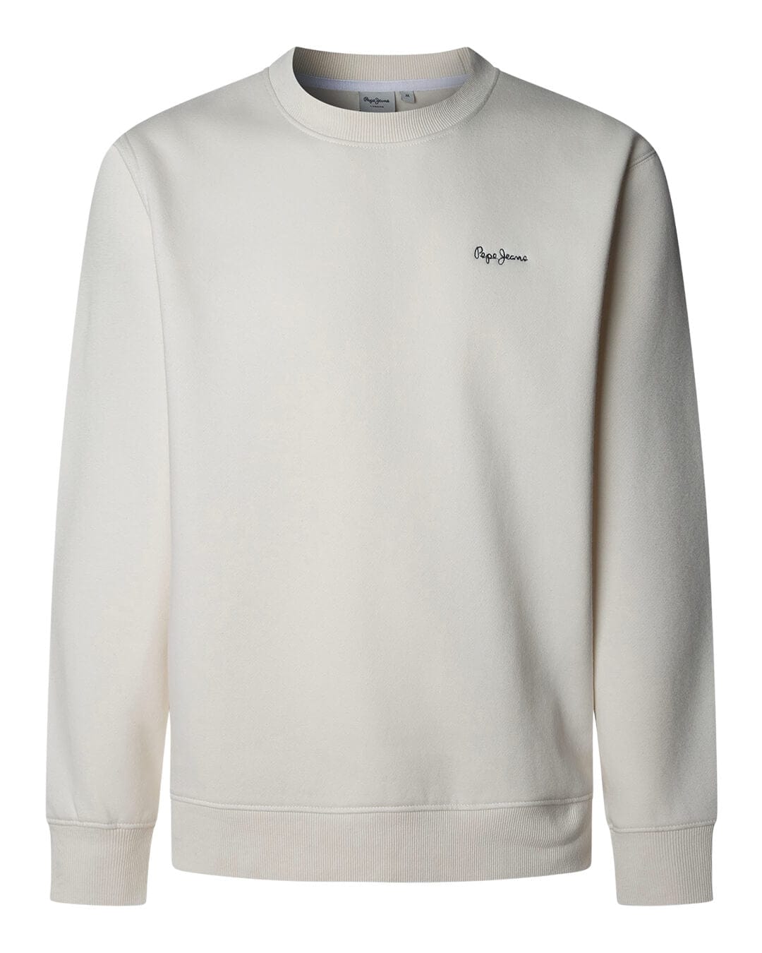 Pepe Jeans Jumpers MACBETH SMALL LOGO PLAIN CREW IVORY WHITE P804