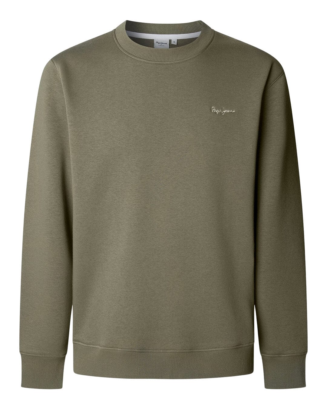 Pepe Jeans Jumpers MACBETH SMALL LOGO PLAIN CREW MILITARY GREEN P679