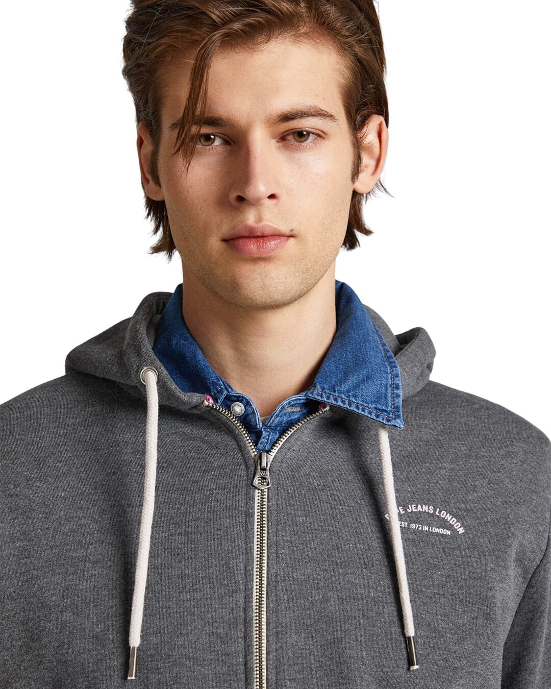 Pepe Jeans Jumpers Pepe Jeans Grey Mehmet Hoodie