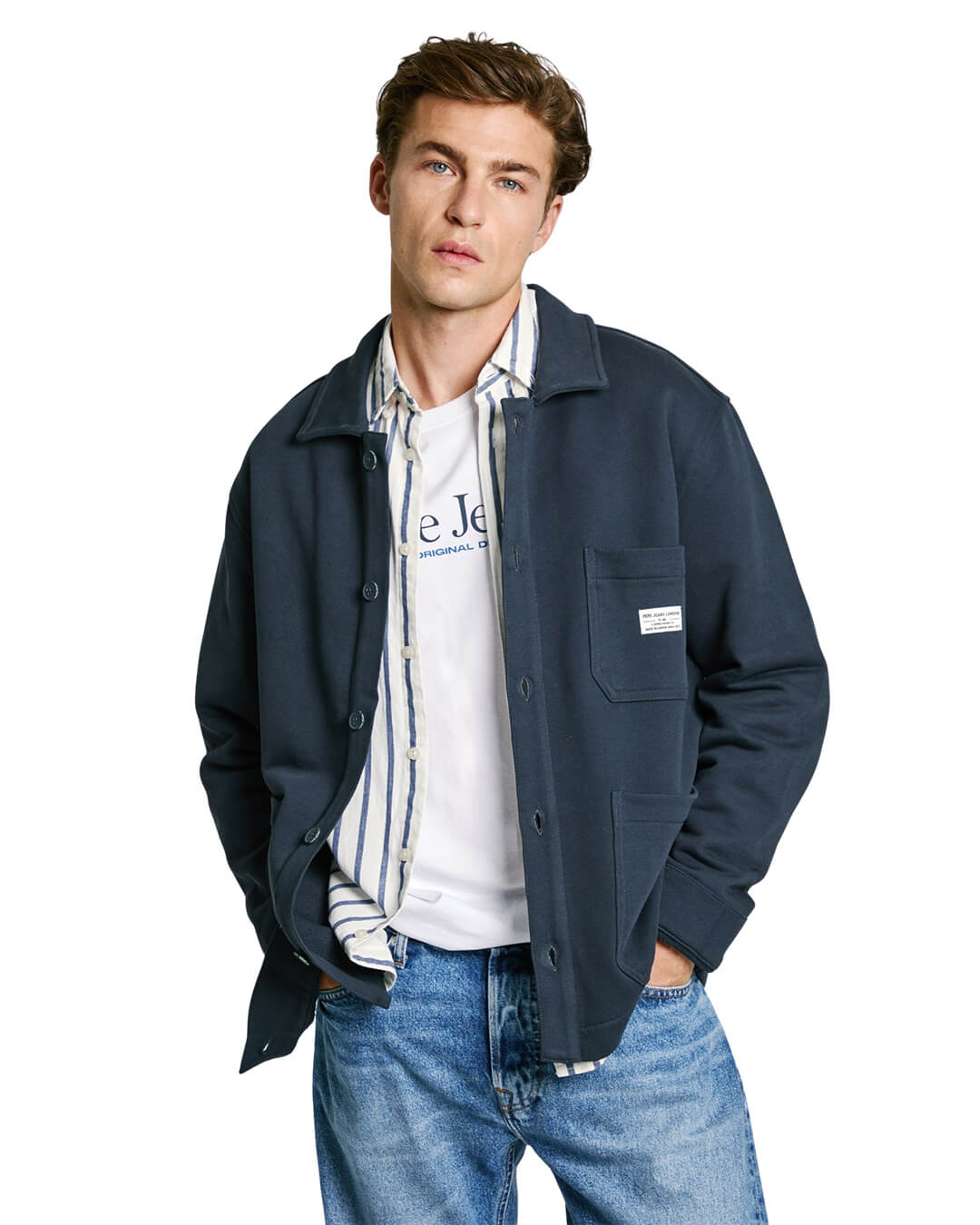 Pepe Jeans Jumpers Pepe Jeans Navy Seger Jacket Cardigan