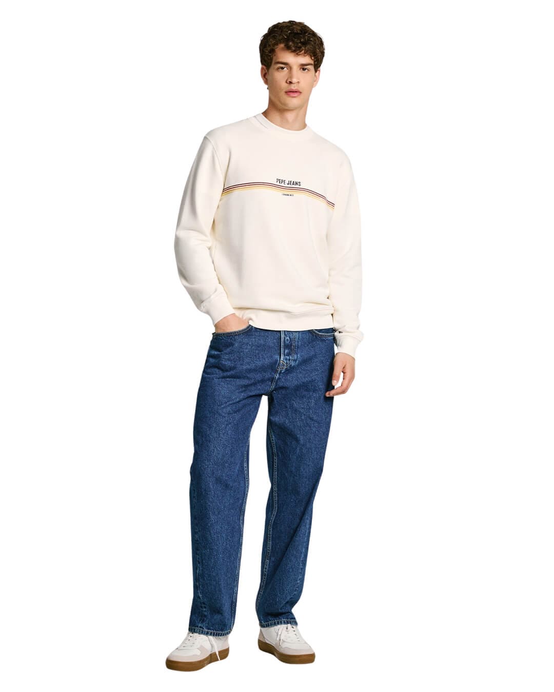 Pepe Jeans Jumpers Pepe Jeans White Sander Sweatshirt