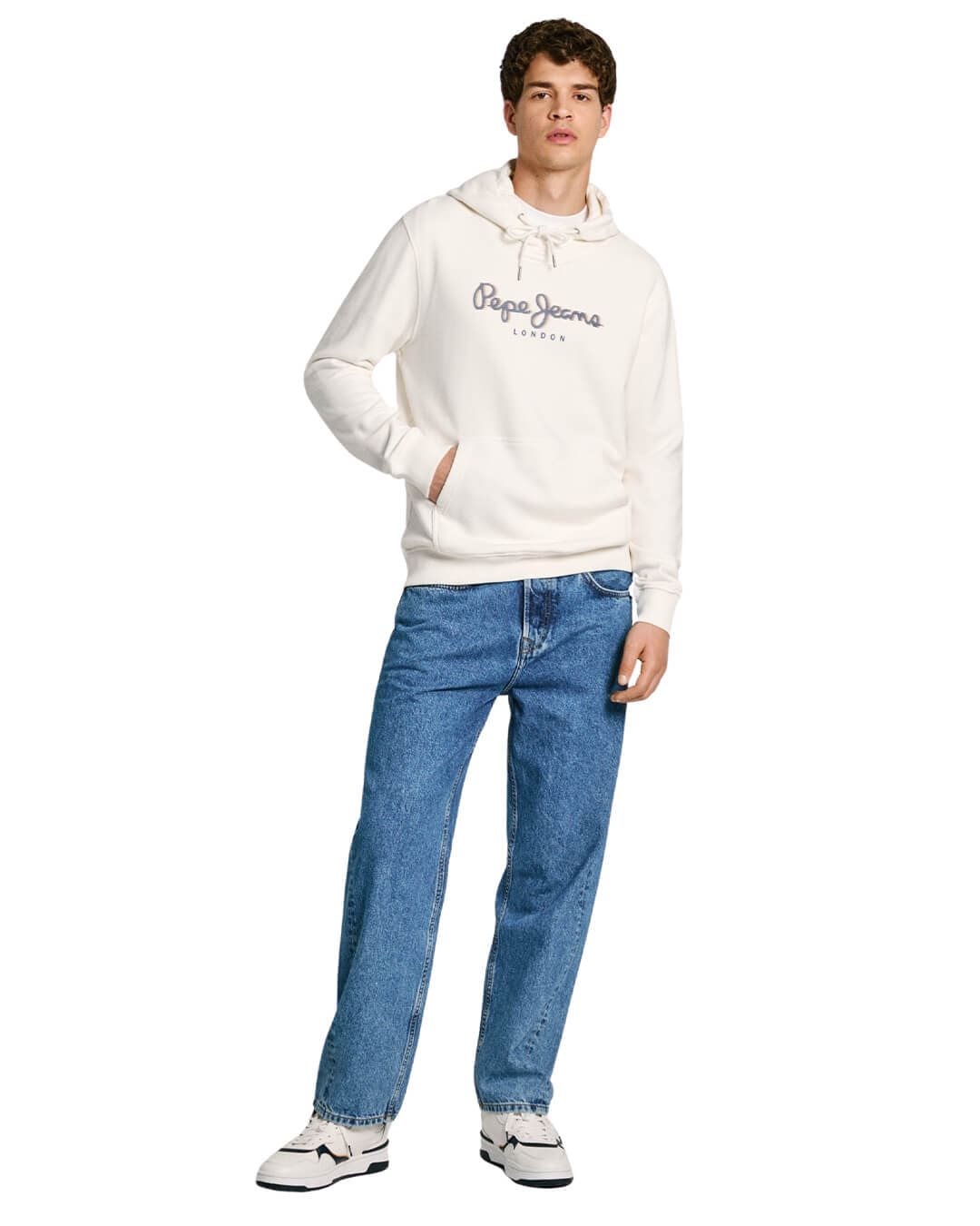 Pepe Jeans Jumpers Pepe Jeans White Saul Hoodie