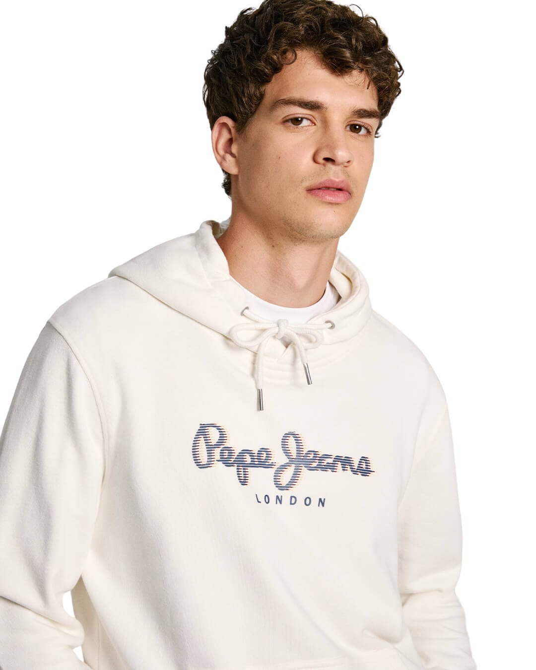 Pepe Jeans Jumpers Pepe Jeans White Saul Hoodie