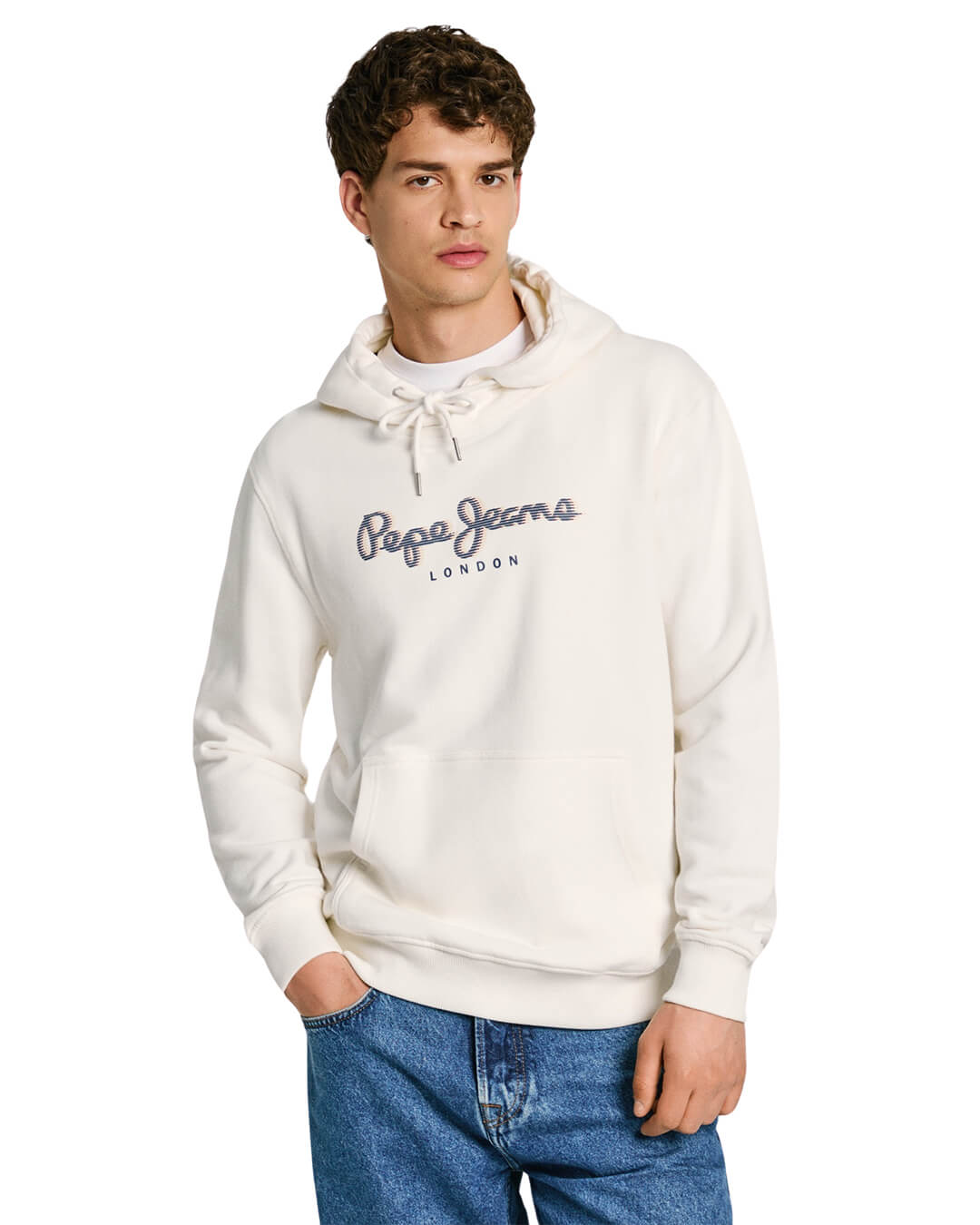 Pepe Jeans Jumpers Pepe Jeans White Saul Hoodie