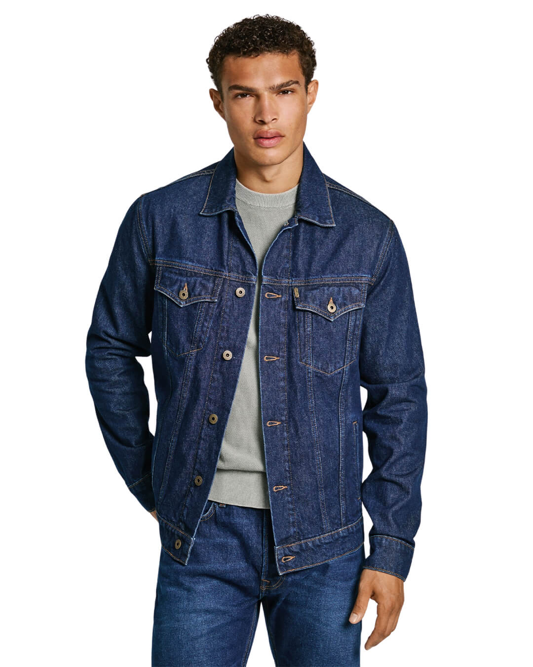 Pepe Jeans Outerwear Pepe Jeans Blue Denim Regular Jacket