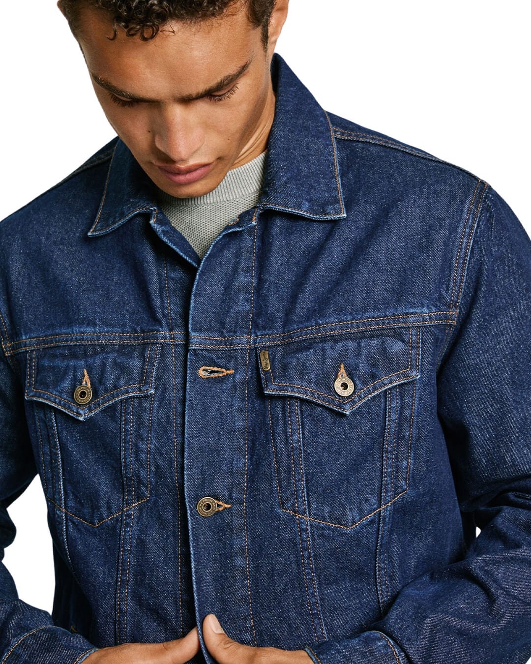 Pepe Jeans Outerwear Pepe Jeans Blue Denim Regular Jacket